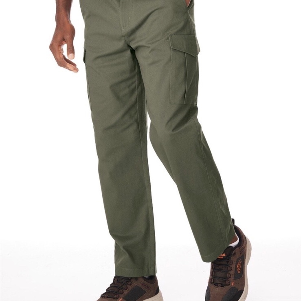 Men’s JOHN BLAIR stretch waist cargo pants NWT Sage green size 38S